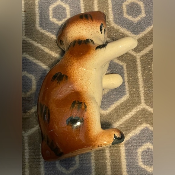 Goebel Vintage Porcelain Cat W. Germany Figurine orange blue eyes - Picture 2 of 4